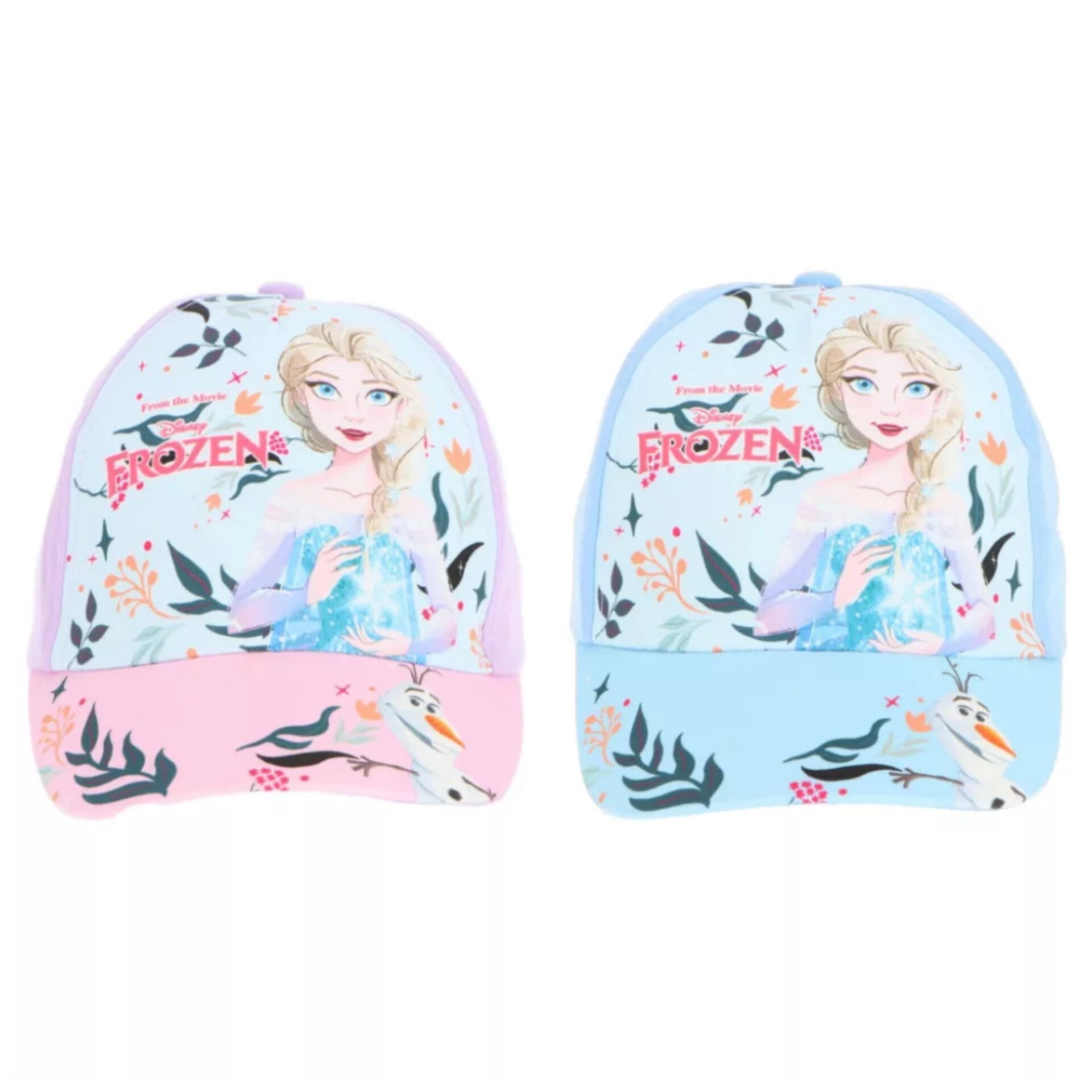 Παιδικό καπέλο Frozen Disney με Elsa και Olaf σε ροζ και γαλάζιο χρώμα