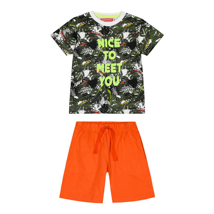 Energies Kids T-Shirt & Bermuda Set "Nice to Meet You"