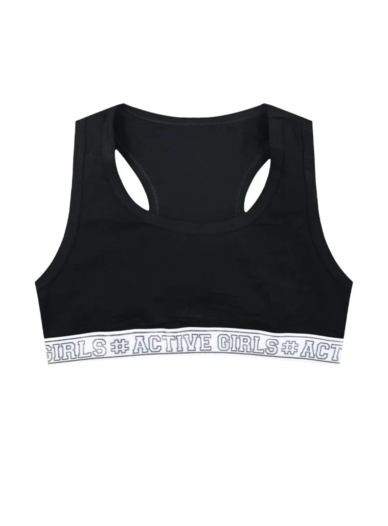 Energiers Σετ 3 Παιδικά Αθλητικά Μπουστάκια #Active Girls - Μαύρο, Λευκό, Γκρι