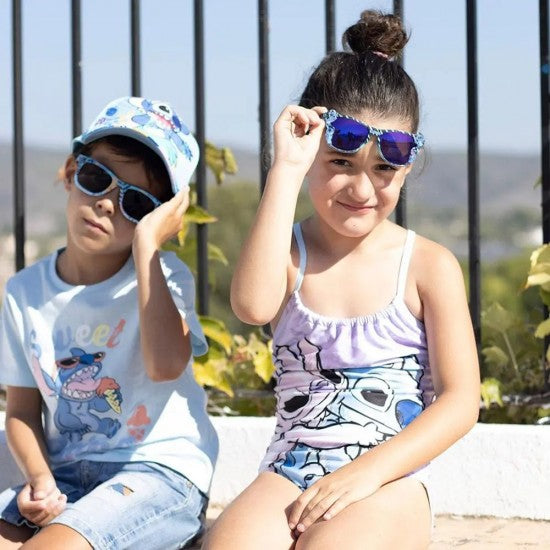 Παιδικό σετ Disney Lilo & Stitch με καπέλο και γυαλιά ηλίου UV400 για αγόρια και κορίτσια