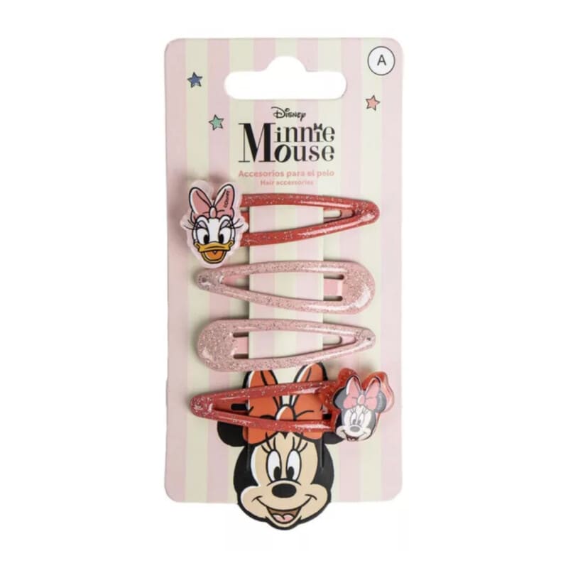 Παιδικά τσιμπιδάκια μαλλιών Disney Minnie Mouse και Daisy Duck σετ 4 τεμαχίων