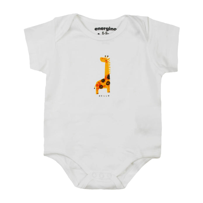 Energiers Σετ 5 Βρεφικά Κορμάκια Κοντομάνικα - Ζωάκια της Ζούγκλας