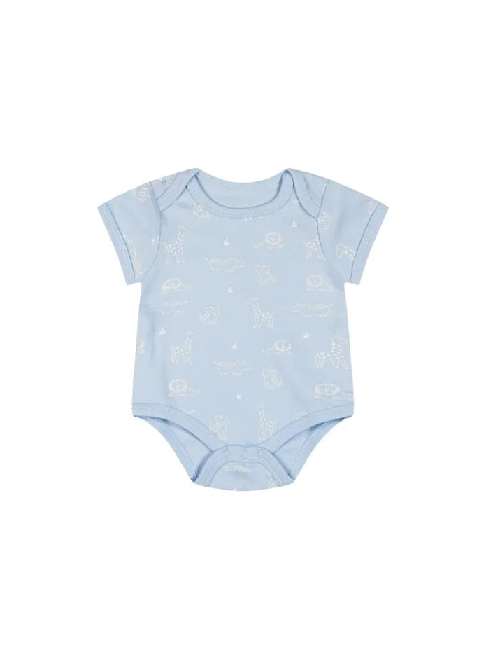 Energiers Σετ 5 Κοντομάνικα Βρεφικά Φορμάκια με Χαρούμενα Σχέδια