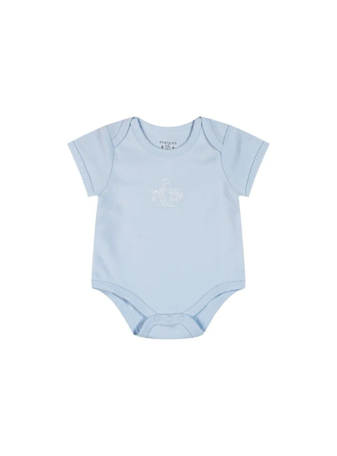 Energiers Σετ 5 Κοντομάνικα Βρεφικά Φορμάκια με Χαρούμενα Σχέδια