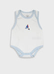 Energiers σετ 5 βρεφικά αμάνικα κορμάκια αγόρι με καραβάκια φάρους και θαλασσινά σχέδια