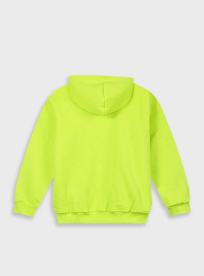 πίσω όψη παιδικού λάιμ φούτερ Energiers με κουκούλα