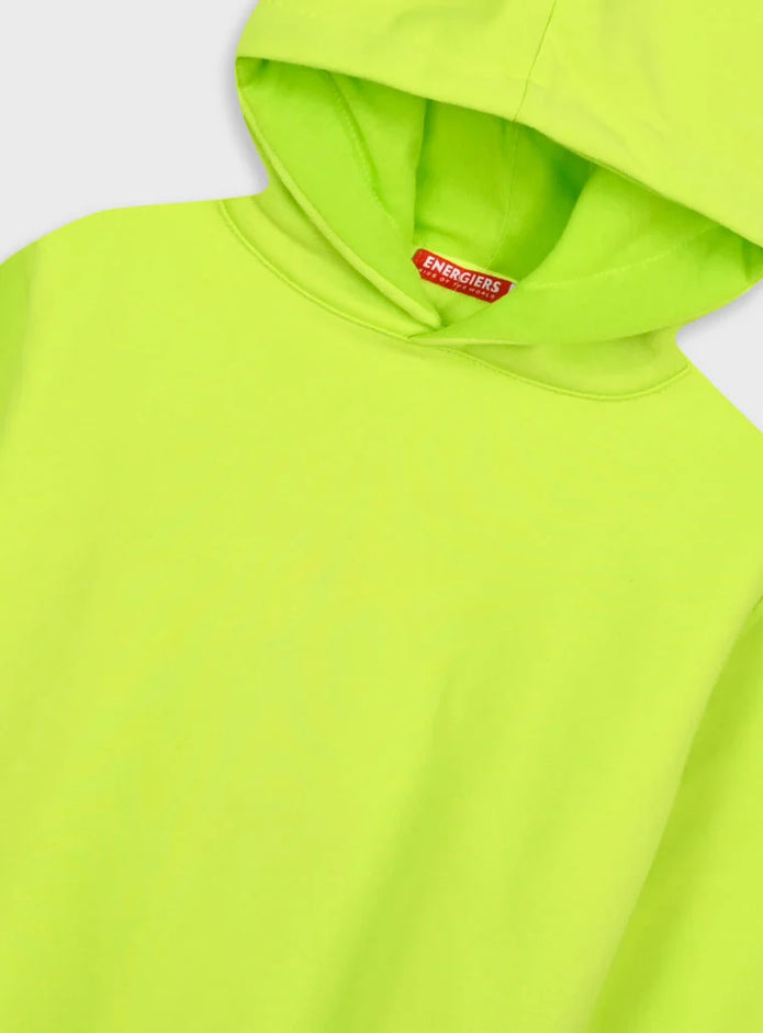 παιδικό φούτερ Energiers λάιμ με κουκούλα και ριμπ τελειώματα