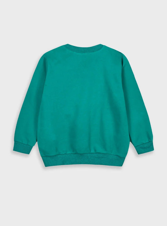 πίσω όψη μονόχρωμου σμαραγδί φούτερ Energiers