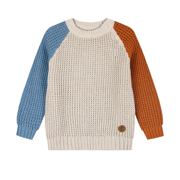 Energies Παιδικό Πλεκτό Πουλόβερ με Χρωματιστά Μανίκια