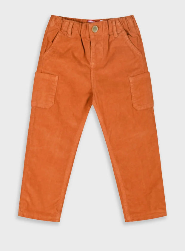 Energiers κοτλέ παντελόνι μπρονζέ με πλαϊνές τσέπες – μπροστινή όψη