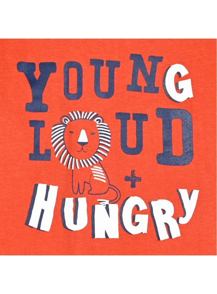 Παιδική μακρυμάνικη μπλούζα σε ζωηρό πορτοκαλί χρώμα, με στάμπα που γράφει 