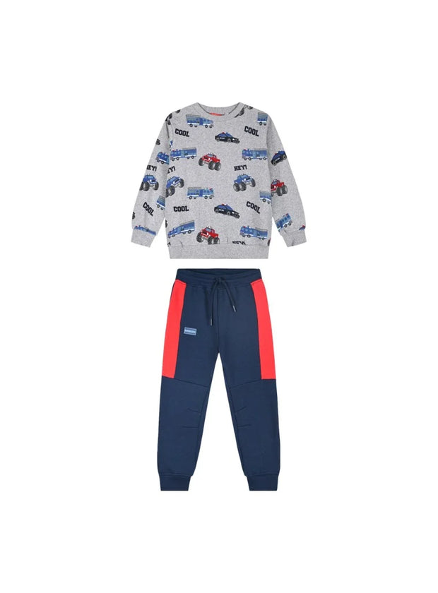 Energiers Children's Tracksuit Set with Vehicle Designs 