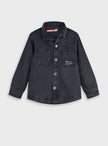 Energiers παιδικό τζιν overshirt μαύρο με τσέπες για αγόρια