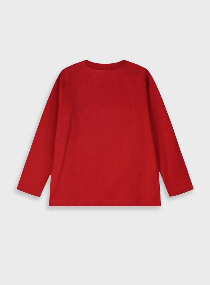 Πίσω όψη παιδικής μπορντό μπλούζας Energiers χωρίς στάμπα