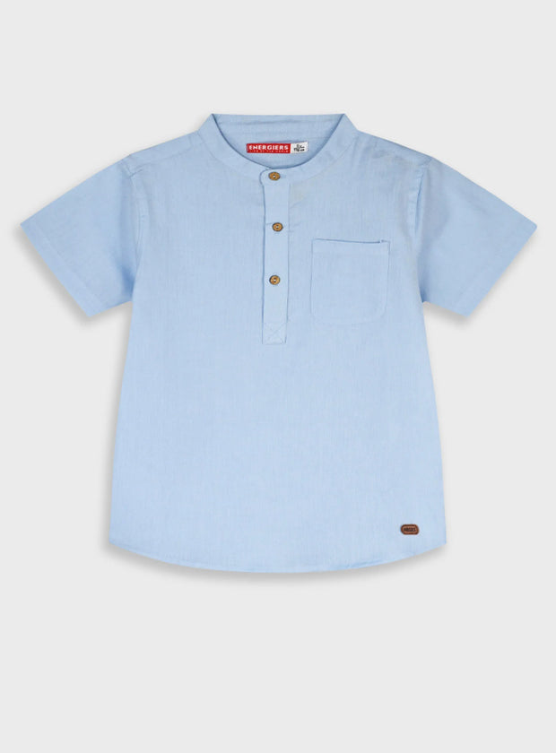 Energiers παιδικό πουκάμισο αγοριού γαλάζιο με mandarin γιακά

Παιδικό γαλάζιο πουκάμισο Energiers αγοριού με κοντό μανίκι

Energiers καλοκαιρινό πουκάμισο αγοριού γαλάζιο βαμβάκι λινό