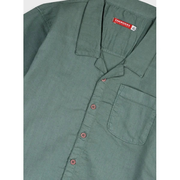 Παιδικό κοντομάνικο πουκάμισο Energiers χακί πράσινο του δάσους με τσέπη και κουμπιά