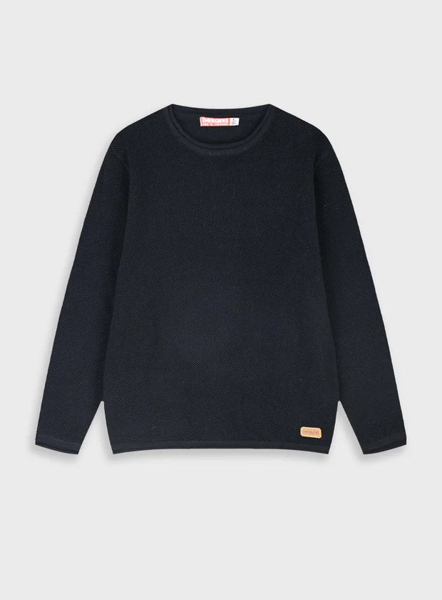 Παιδικό πουλόβερ Energiers σε μαύρη απόχρωση – μπροστινή όψη