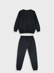 Παιδικό σετ φόρμας Energiers μαύρο με στάμπα “Understand” και παντελόνι με λάστιχο, 100% βαμβάκι.