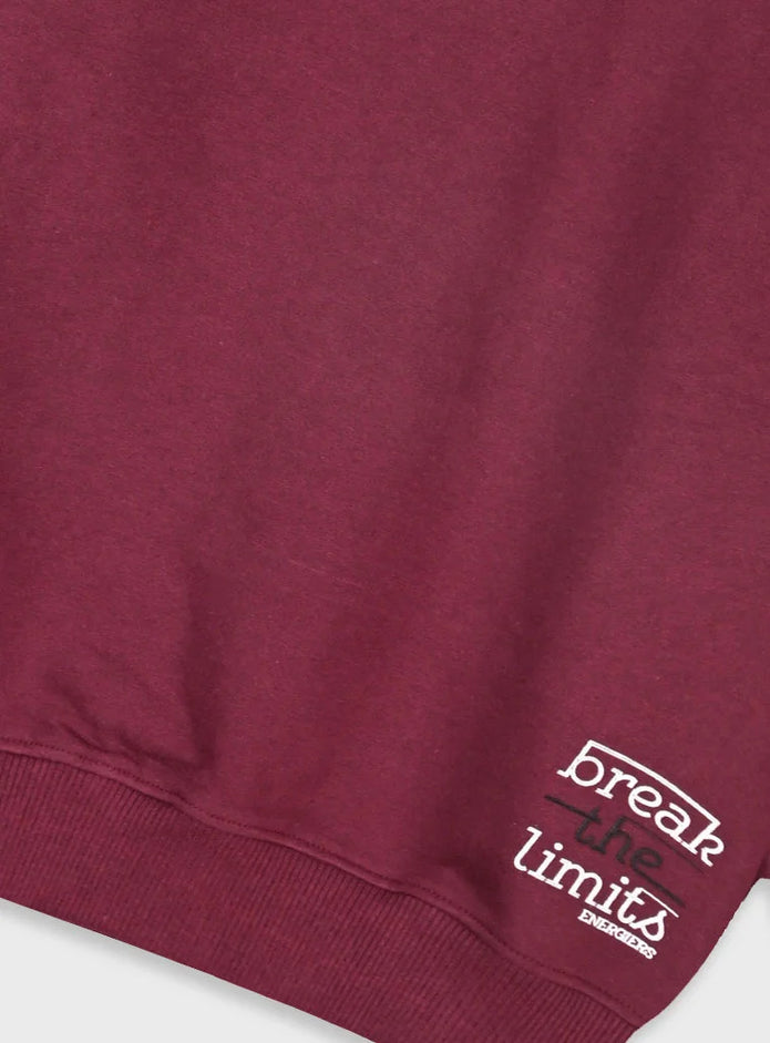 Energiers παιδικό σετ φόρμα μπορντό με στάμπα Break the Limits και μαύρο παντελόνι