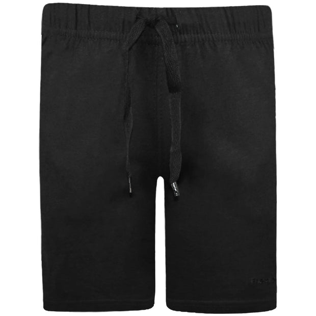 Παιδική  βερμούδα φόρμας σε μπλε και μαύρο χρώμα, με ελαστική μέση και κορδόνι για προσαρμογή, ιδανική για άνεση και καθημερινές casual εμφανίσεις για αγόρι 