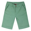 Παιδική βερμούδα chino, διαθέσιμη σε μπλε και πράσινο χρώμα, με κουμπί και τσέπες, ιδανική για κομψές και άνετες καλοκαιρινές εμφανίσεις για αγόρι 