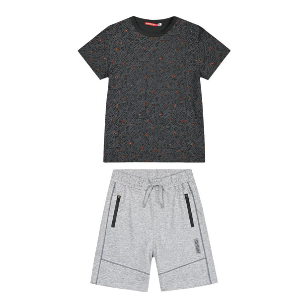 Energies Παιδικό Σετ Κοντομάνικη Μπλούζα και Βερμούδα με Τυπώματα