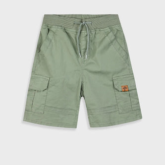 Παιδικό cargo σορτς Energiers σε χακί χρώμα με κορδόνι και τσέπες