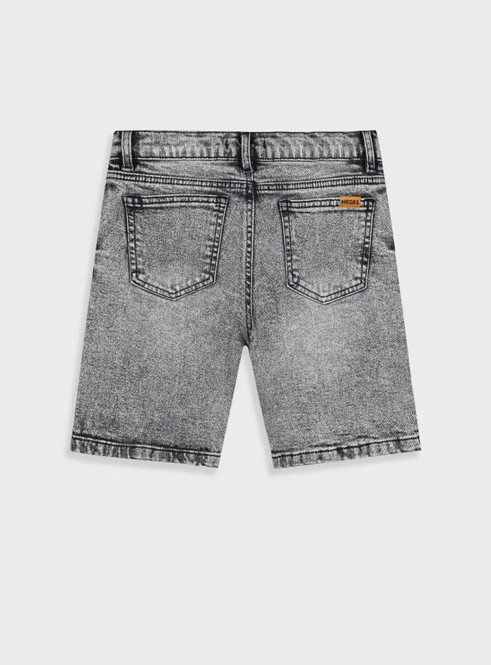 Παιδική μαύρη τζιν βερμούδα Energiers για αγόρι με σκισίματα και ξεβάμματα

