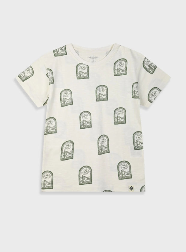 Παιδικό μπλουζάκι Energiers με πράσινα τοπία και ήλιο