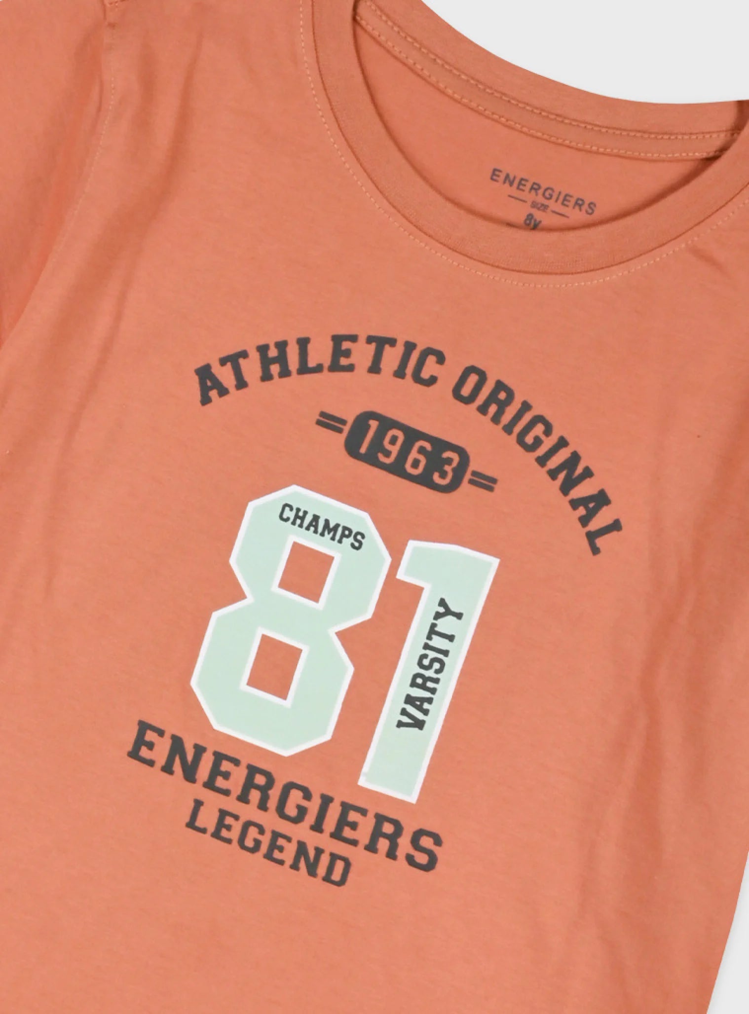 Παιδικό σετ Energiers αγόρι πορτοκαλί Athletic 81 με γκρι σορτσάκι