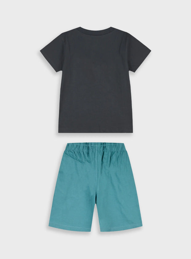 Παιδικό σετ Energiers αγόρι μαύρο Athletic 81 με βεραμάν σορτσάκι