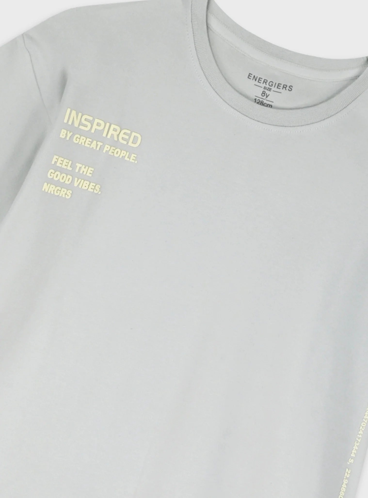 Energiers παιδικό γκρι t-shirt με τύπωμα Inspired και κοντά μανίκια