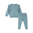 Energies Knitted Children's Set: Blouse with Ruffles and Leggings