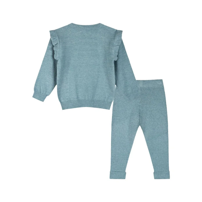 Energies Knitted Children's Set: Blouse with Ruffles and Leggings