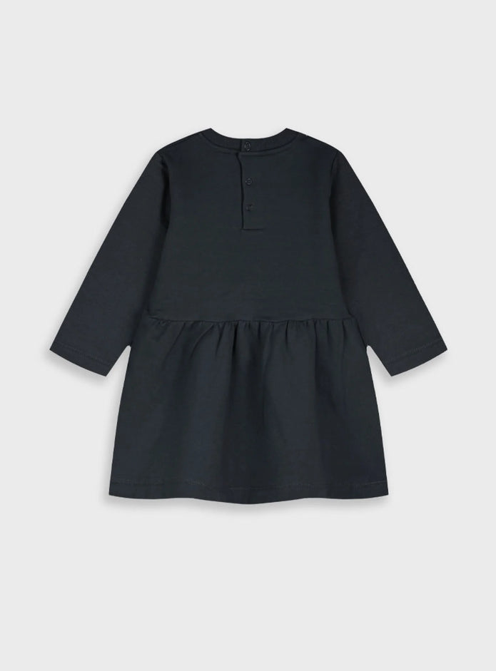 Βρεφικό φόρεμα Energiers μαύρο με φατσούλα και ροζ μυτούλα