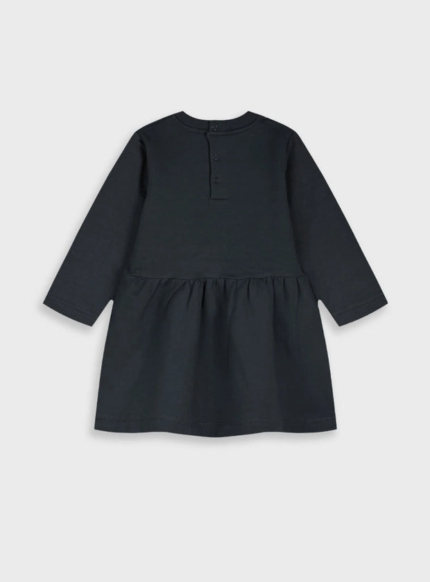 Βρεφικό φόρεμα Energiers μαύρο με φατσούλα και ροζ μυτούλα