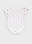 Energiers σετ 5 βρεφικά κορμάκια κορίτσι με λουλούδια πουά και ροζ σχέδιο