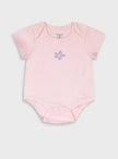 Energiers σετ 5 βρεφικά κορμάκια κορίτσι με λουλούδια πουά και ροζ σχέδιο