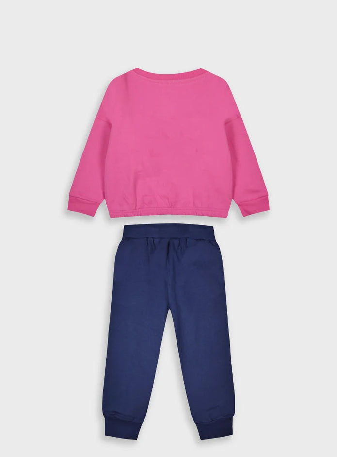 Ροζ παιδική μπλούζα με στάμπα Great mind Good vibes Happy life