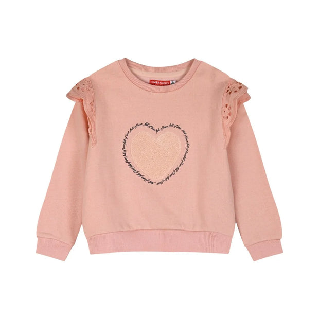 Energiers Ροζ Φούτερ Παιδικό με Καρδιά