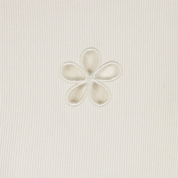 Energies Blouse with Flower & Wavy Finish
