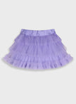 Παιδική τούλινη φούστα Energiers σε λιλά χρώμα με σατινέ λάστιχο στη μέση και πολλαπλές στρώσεις τούλι, ιδανική για κοριτσίστικες εμφανίσεις.