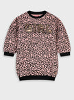 Energiers παιδικό φόρεμα φούτερ με animal print και παγιέτες για κορίτσια