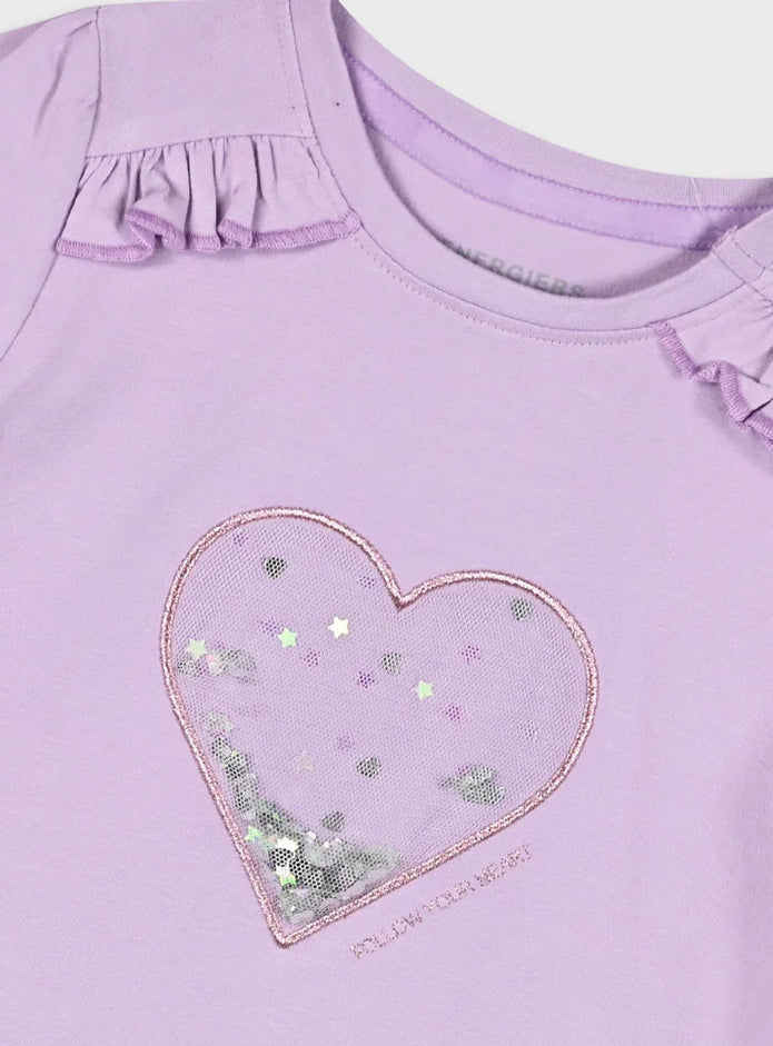 Παιδική λιλά μπλούζα Energiers με καρδιά και βολάν στα μανίκια
Παγιέτες 