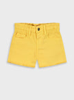 Μπροστινή όψη κίτρινου σορτς Energiers με κουμπί