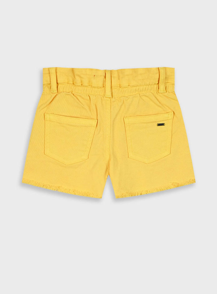 Πίσω όψη του κίτρινου παιδικού τζιν σορτς Energiers