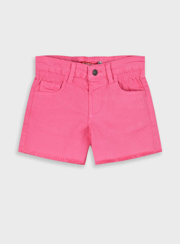 Μπροστινή όψη φούξια σορτς Energiers με λάστιχο στη μέση και κουμπί