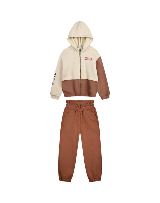 Energiers Kids Tracksuit Set with Hood and "Motivation" Design