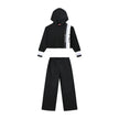 Energiers Kids Tracksuit Set with Short Hoodie & Wide Leg Pants