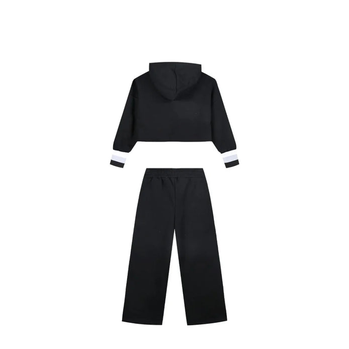 Energiers Kids Tracksuit Set with Short Hoodie &amp; Wide Leg Pants